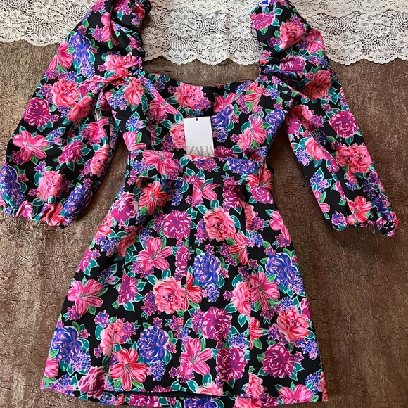 Zara Floral Print Dress - Picture 7 of 11